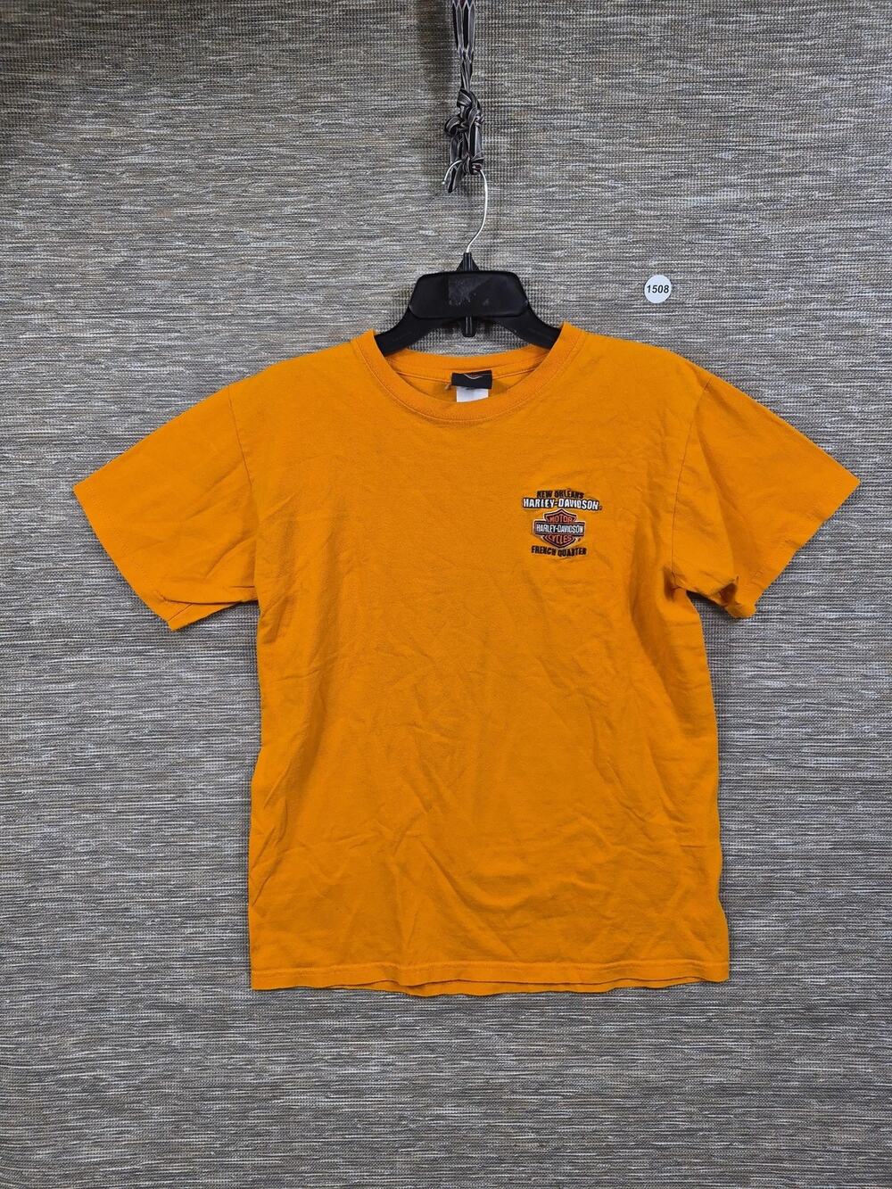 Harley-Davidson Shirt Womens Sz M Orange New Orleans French Quarter Graphic Tee